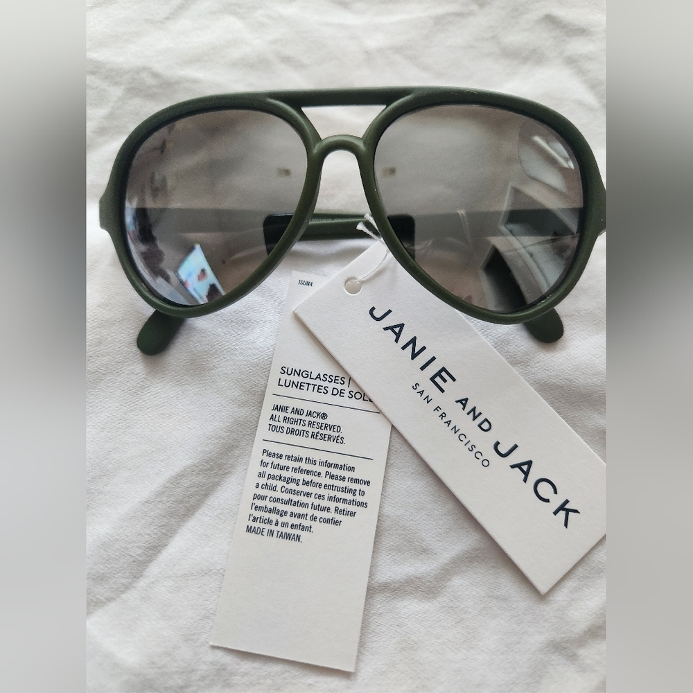 Janie and Jack Green Sunglasses- 4 Years And Up